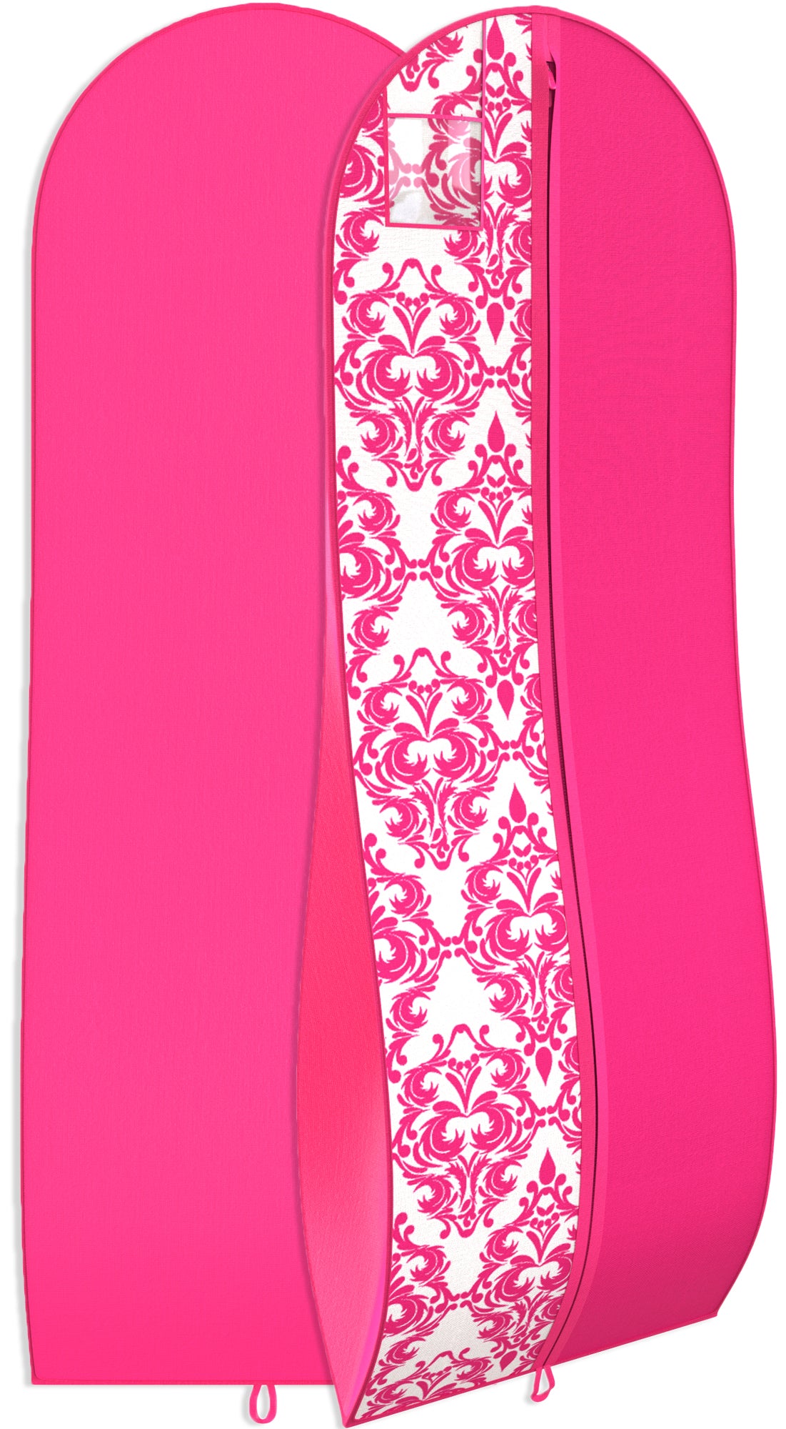 Long Garment Bags for Wedding Gowns with ID Window - 72" x 24" x 10" Tapered Gusset (Print Design)